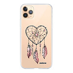 Evetane Coque iPhone 11 Pro Max silicone transparente Motif Attrape coeur ultra resistant