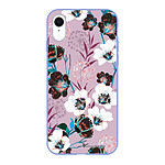 LaCoqueFrançaise Coque iPhone Xr Silicone Liquide Douce lilas Fleurs parme .