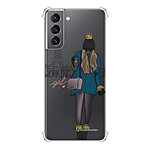 LaCoqueFrançaise Coque Samsung Galaxy S21 5G anti-choc souple angles renforcés transparente Motif Working girl .