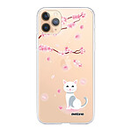 Evetane Coque iPhone 11 Pro 360 intégrale transparente Motif Chat et Fleurs Tendance .