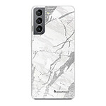 LaCoqueFrançaise Coque Samsung Galaxy S21 5G 360 intégrale transparente Motif Marbre gris Tendance .