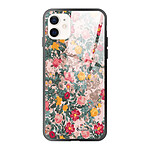 LaCoqueFrançaise Coque iPhone 12 Mini Coque Soft Touch Glossy Fleurs Beige et Rose Design