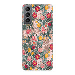 LaCoqueFrançaise Coque Samsung Galaxy S21 5G 360 intégrale transparente Motif Fleurs Beige et Rose Tendance .
