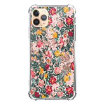 LaCoqueFrançaise Coque iPhone 11 Pro Silicone antichocs Solides coins renforcés  transparente Motif Fleurs Beige et Rose