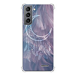 Evetane Coque Samsung Galaxy S21 5G anti-choc souple angles renforcés transparente Motif Lune Attrape Rêve .