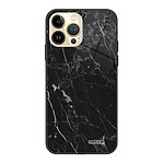 Evetane Coque iPhone 13 Pro Coque Soft Touch Glossy Marbre noir Design