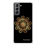 LaCoqueFrançaise Coque Samsung Galaxy S21 5G anti-choc souple angles renforcés transparente Motif Mandala Or .