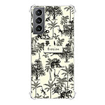 LaCoqueFrançaise Coque Samsung Galaxy S21 5G anti-choc souple angles renforcés transparente Motif Botanic Evasion .