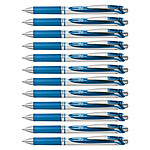 PENTEL Stylo Roller encre gel rétractable ENERGEL BL77 Pointe 0,7 mm bleu x 12