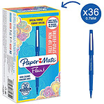 PAPER MATE Stylos feutre Flair Original Pointe Moyenne Bleu x 36