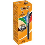 BIC Stylo bille 4 COLOUR GRIP PRO Pointe Moyenne 4 Couleurs classiques x 12