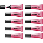STABILO Surligneur NEON Tendance Pointe Biseautée 2- 5 mm rose x 10 STABILO Surligneur NEON Tendance Pointe Biseautée 2- 5 mm rose x 10