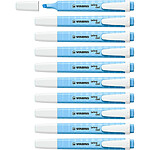 STABILO Surligneur Swing Cool Pointe Biseautée 1 - 4mm Pastel Bleu ciel x 10 STABILO Surligneur Swing Cool Pointe Biseautée 1 - 4mm Pastel Bleu ciel x 10