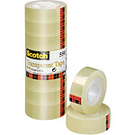 SCOTCH Lot de 8 Rubans adhésif 550 Transparent 19 mm x 33 m SCOTCH Lot de 8 Rubans adhésif 550 Transparent 19 mm x 33 m