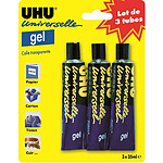 UHU Colle universelle gel, set de 3 x 35 ml