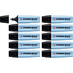 STABILO Surligneur BOSS ORIGINAL Rechargeable Pointe Biseautée 2-5 mm Bleu x 10 STABILO Surligneur BOSS ORIGINAL Rechargeable Pointe Biseautée 2-5 mm Bleu x 10