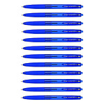 PILOT Stylo Bille Rétractable SUPER GRIP G Pointe moyenne Bleu x 12