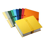 ELBA Pack de 10 Chemises à sangle extensibles 24 x 32 Fermeture Scratch Assortis