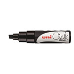 UNI-BALL Marqueur craie Pointe biseautée large CHALK Marker PWE8K 8mm Noir x 6