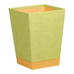 RHODIA corbeille à papier Anis 27x27x32 cm - Piqûres Sellier Orange - Matière synthétique