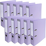 EXACOMPTA Classeur à levier PVC A4 dos de 70mm Lilas x 10 EXACOMPTA Classeur à levier PVC A4 dos de 70mm Lilas x 10