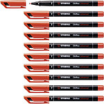 STABILO Feutre pour films OHPen Permanent Pointe Fine 0,7mm Rouge x 10