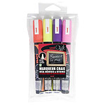 UNI-BALL Etui de 4 marqueurs craie Pte conique moyenne CHALK Marker PWE5M/4 1,8 - 2,5mm Assorti Fluo UNI-BALL Etui de 4 marqueurs craie Pte conique moyenne CHALK Marker PWE5M/4 1,8 - 2,5mm Assorti Fluo