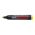 UNI-BALL Marqueur PROCKEY PM126 pointe biseautée large 5,7mm Jaune x 12