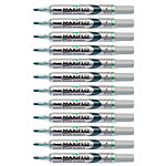 PENTEL Marqueur MAXIFLO MWL5S Tableau blanc Pointe Ogive Vert x 12 PENTEL Marqueur MAXIFLO MWL5S Tableau blanc Pointe Ogive Vert x 12