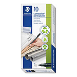 STAEDTLER Marqueur permanent 'Lumocolor 317M' Pointe 1 mm Noir x 10