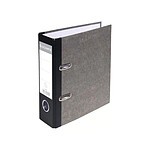 EXACOMPTA Classeur à levier papier marbre gris dos de 70mm - avec perforateur - A4 - Dos Gris x 10