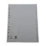 EXACOMPTA Intercalaires imprimés alphabétiques PP recyclé gris - AZ 26 positions - A4 - Gris x 10