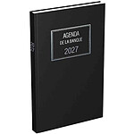 LECAS Agenda Banquier Large 18 x 29 cm 1 Volume 1 jour/2 pages noir