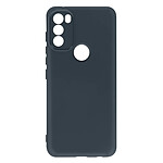 Avizar Coque pour Motorola Moto G71 5G Silicone Semi-rigide Finition Soft-touch Fine  bleu nuit