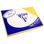 CLAIREFONTAINE 100 Couvertures reliure Text&Cover Toilé 270g A4 210x297mm Jaune tournesol x 5
