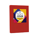 CLAIREFONTAINE Paquet de 100 Couvertures reliure Text&Cover Cuir 270g A4 210x297 mm Rouge turc x 5