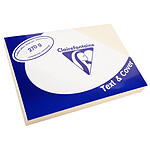 CLAIREFONTAINE Paquet de 100 Couvertures reliure Text&Cover Cuir 270g A4 210x297 mm Blanc ivoire x 5