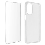 Avizar Coque pour Motorola Moto G52 et G82 Silicone Souple et Film Verre Trempé 9H  transparent