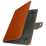 Avizar Housse Tablette 10 Pouces Universelle Effet Cuir Vieilli Support Vidéo Orange