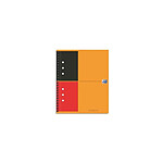 OXFORD Cahier NOTEBOOK spirale A5+ 160P perforées 80g lignées 6 mm orange