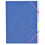 COUTAL Trieur 6 onglets CL 7/10ème Dos extensible à élastiques Rubriques imprimées Coloris Aléatoire