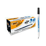 Bic Feutre tableau blanc effaçable à sec 1721 Pointe Fine Ogive Noir x 24