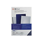 GBC Lot de 100 Plats de Couverture HiClear format A5 240microns transparent