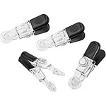 WEDO lot de 4 aimants Clip Pince GLOSSY noir / transparent