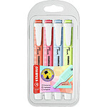 STABILO Surligneur swing cool Pastel Edition, étui PET de 4