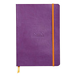 CLAIREFONTAINE RHODIARAMA carnet souple VIOLET A5 ligné 160p pap ivoire Clf 90g ferm. élast.
