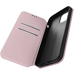 Avizar Housse folio iPhone 14 Clapet Porte-cartes Fonction Support Vidéo rose champagne