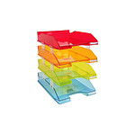 EXACOMPTA Set de 4 corbeilles à courrier COMBO MIDI - Couleurs assorties
