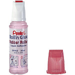 PENTEL Flacon 30ml Colle Liquide Roll'n Glue Rose x 12