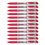 PENTEL Stylo Roller Encre Gel Liquid EnerGel BL57 Pointe 0,7mm Rouge x 12